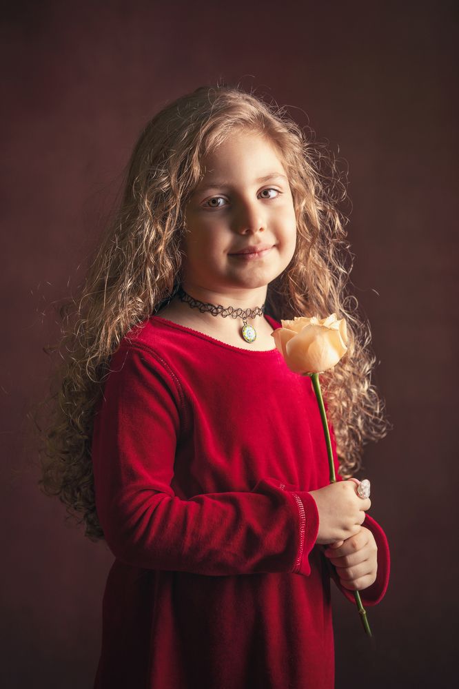 girl and flower