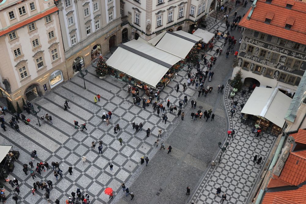 Прага с высоты птичьего полета