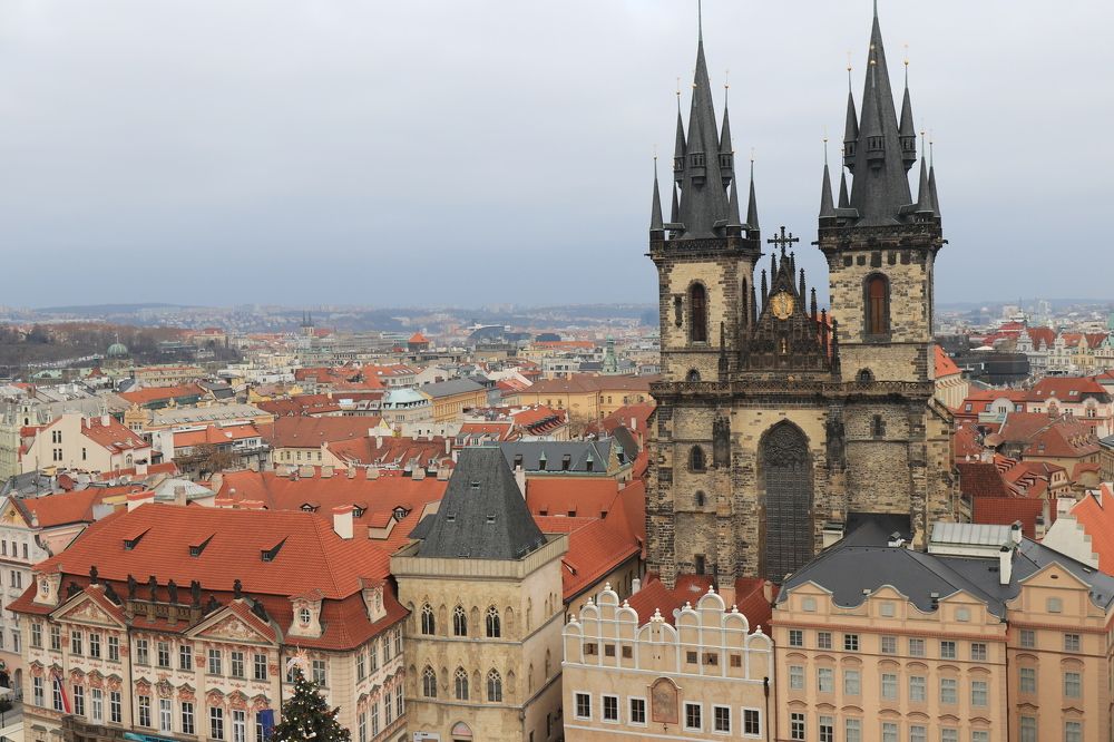 Прага с высоты птичьего полета