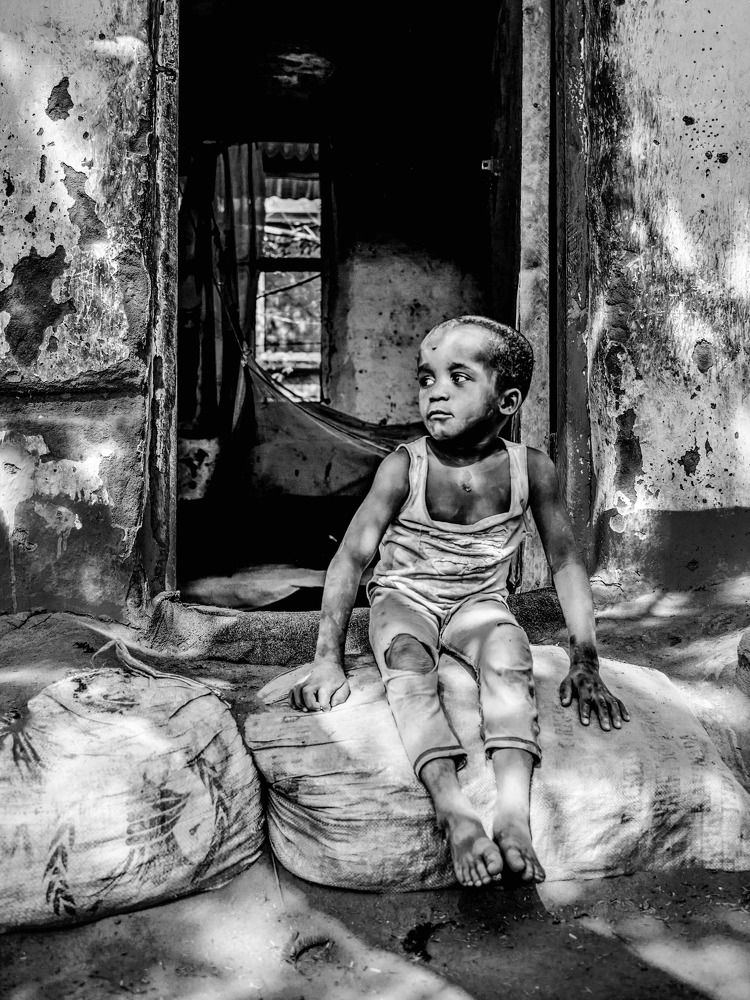 Boy in the refugee camp