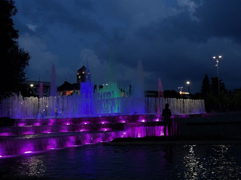 Night landscape in Pleven, Bulgaria