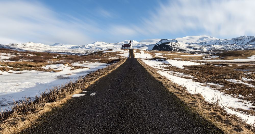 In the middle of nowhere - Ingjaldsholskirkja