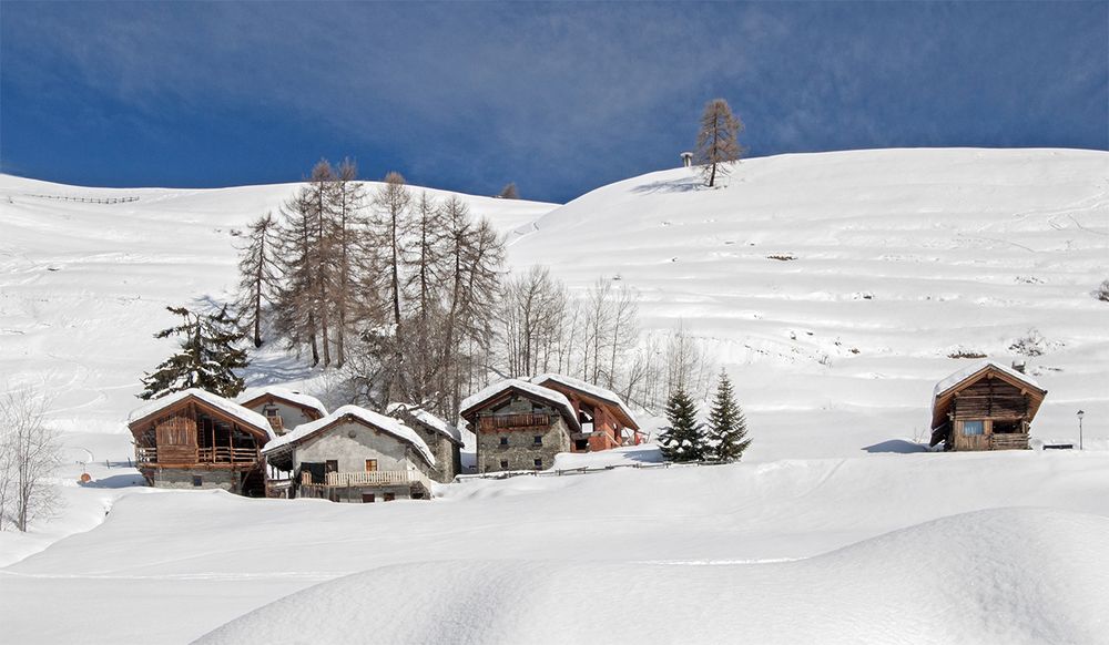 Зимой в Альпах.