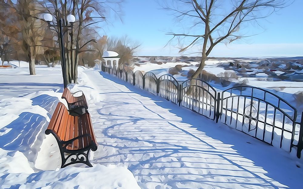 Ливны. Зима в городском парке.