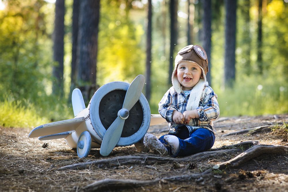 Отважный лётчик в лесу