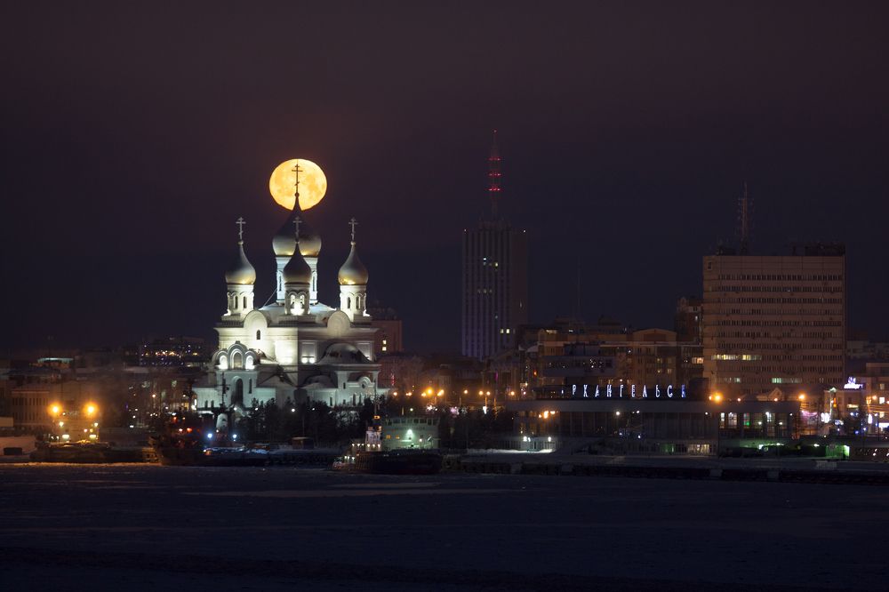 Холодное полнолуние в Архангельске
