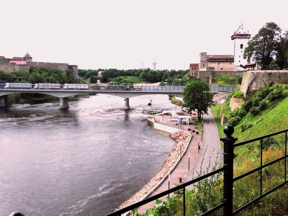 View of the border of Russia and Estonia