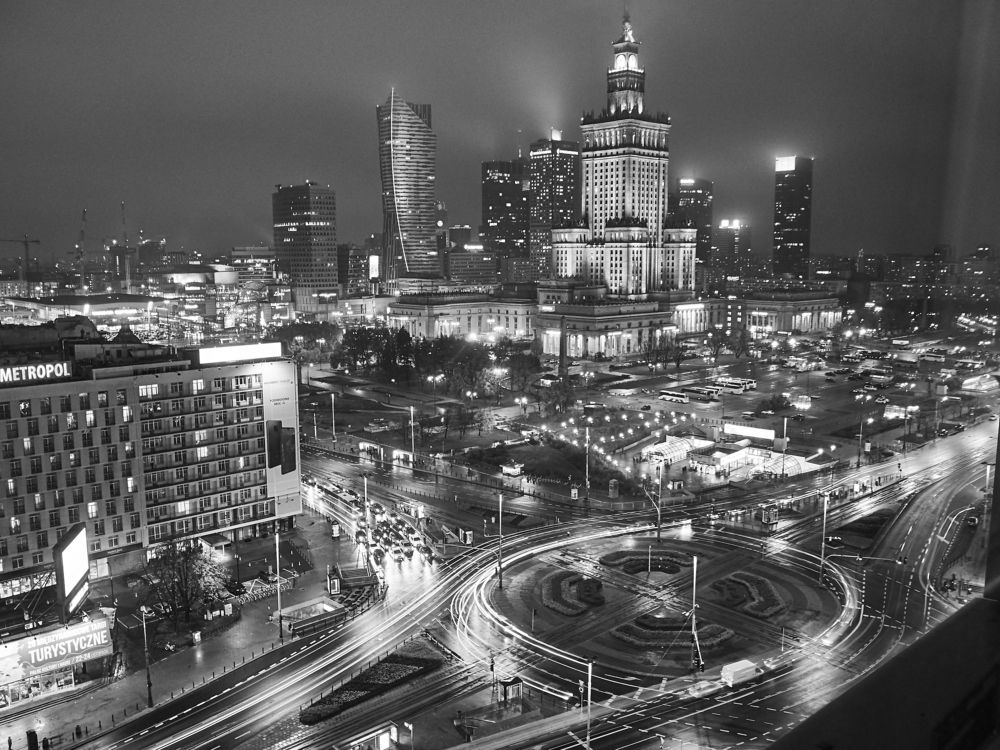 Warsaw at night