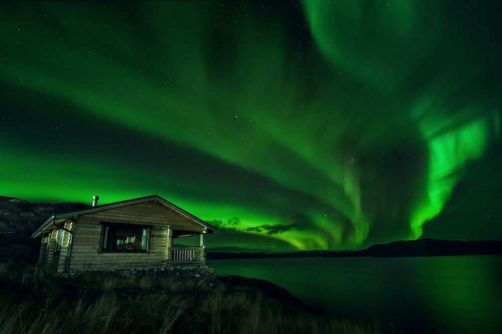 Полярное сияние на Кольском полуострове