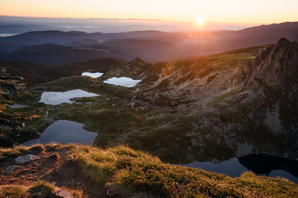 Рассвет над каскадом Рильских озер