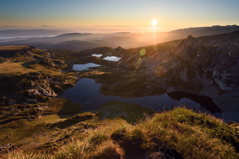 Рассвет над каскадом Рильских озер