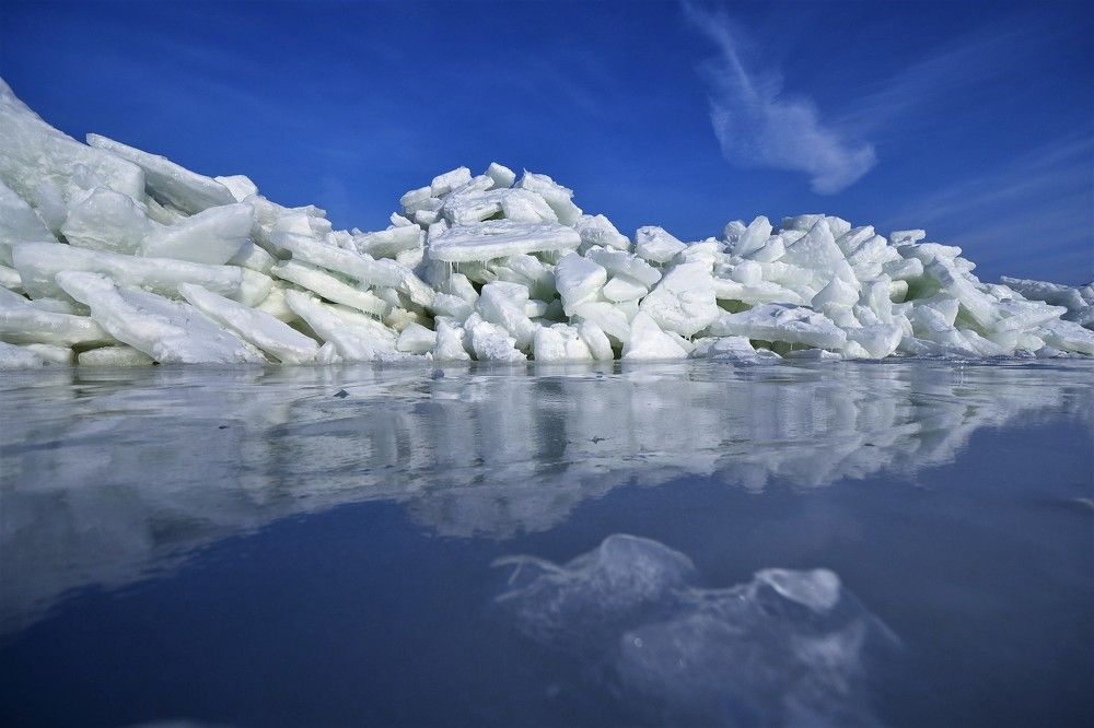 Ледяные горы Рижского залива