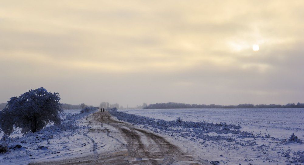Зимним утром на работу