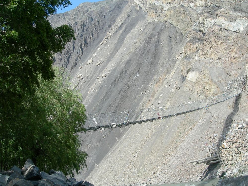 Suspension Bridge in Kagbeni Mustang