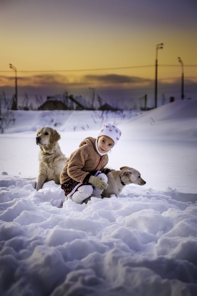 Зимняя прогулка с друзьями