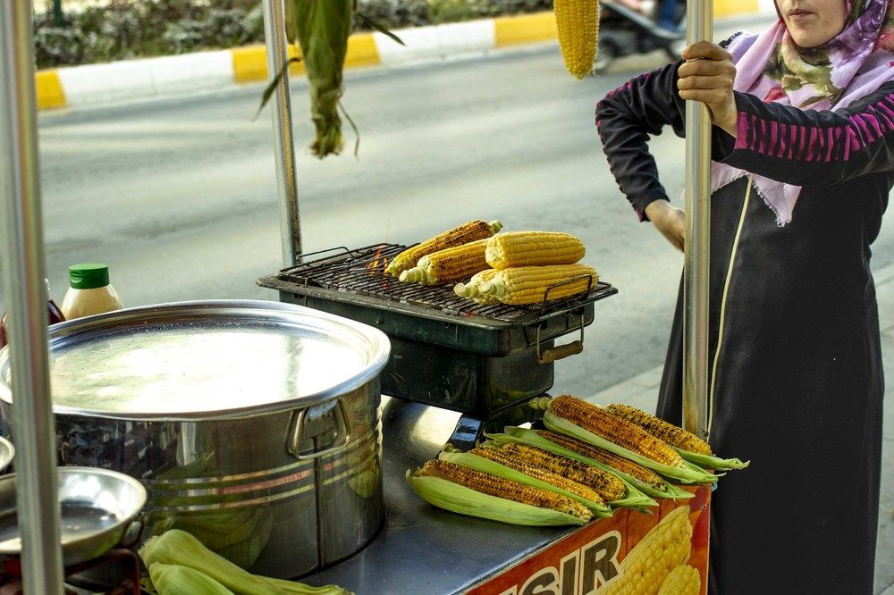 Продавец кукурузы.