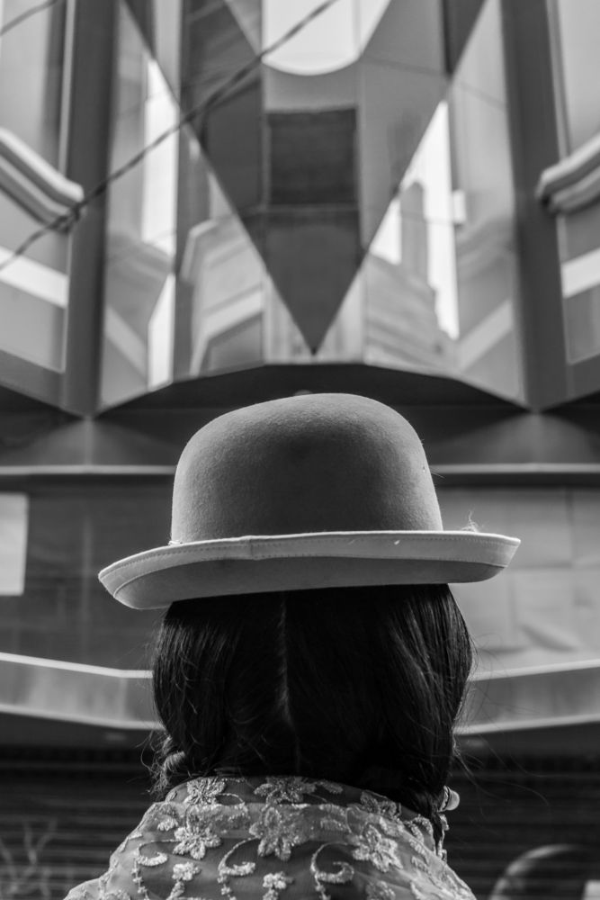 Circles, straight lines and triangles in a colourful landscape