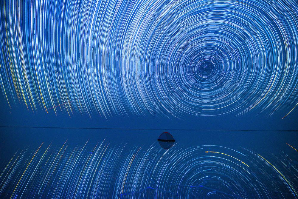 Star trail with white runn of kachchh