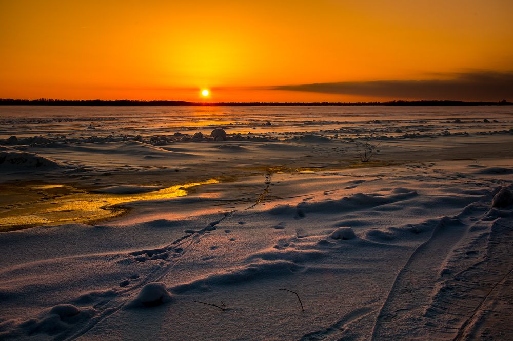 Зимняя закатная
