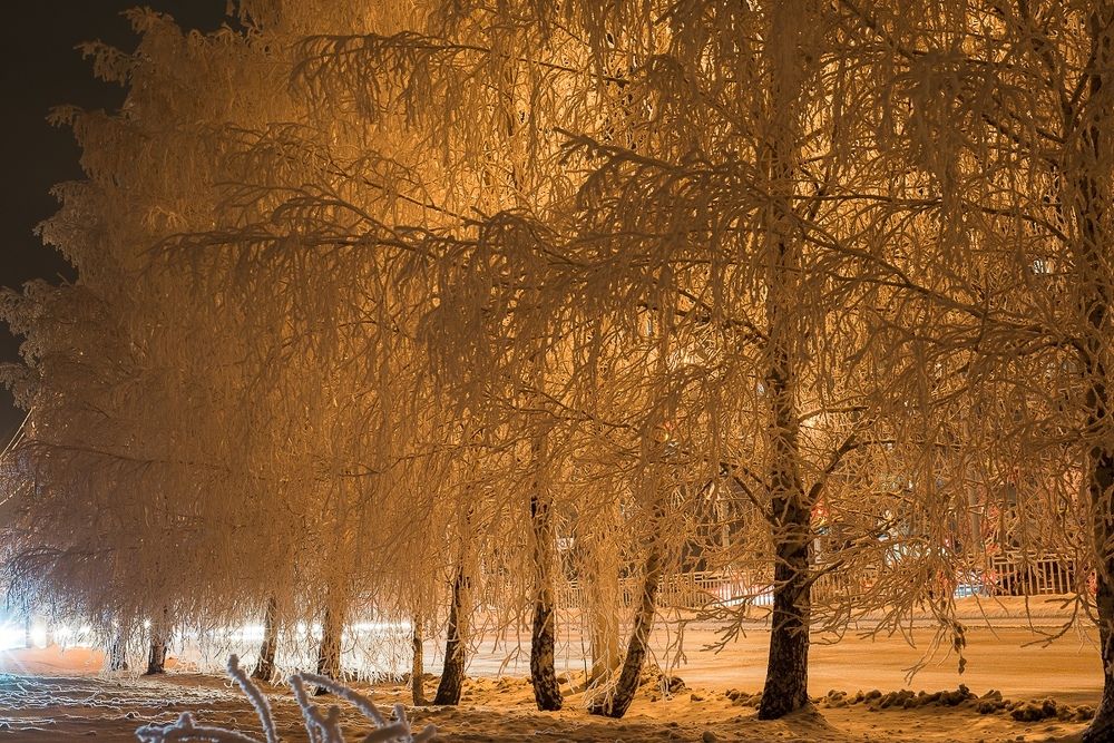 вечерний городской пейзаж