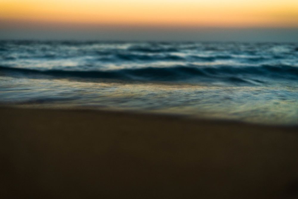 Wave at sunset