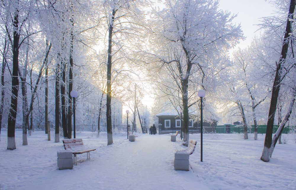 Морозное утро.