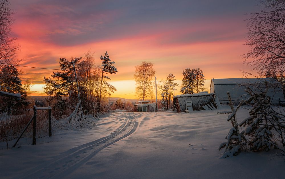 Русская деревня.