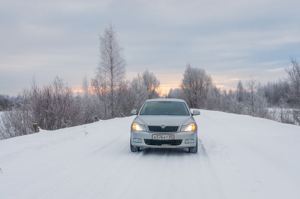 На зимней дороге