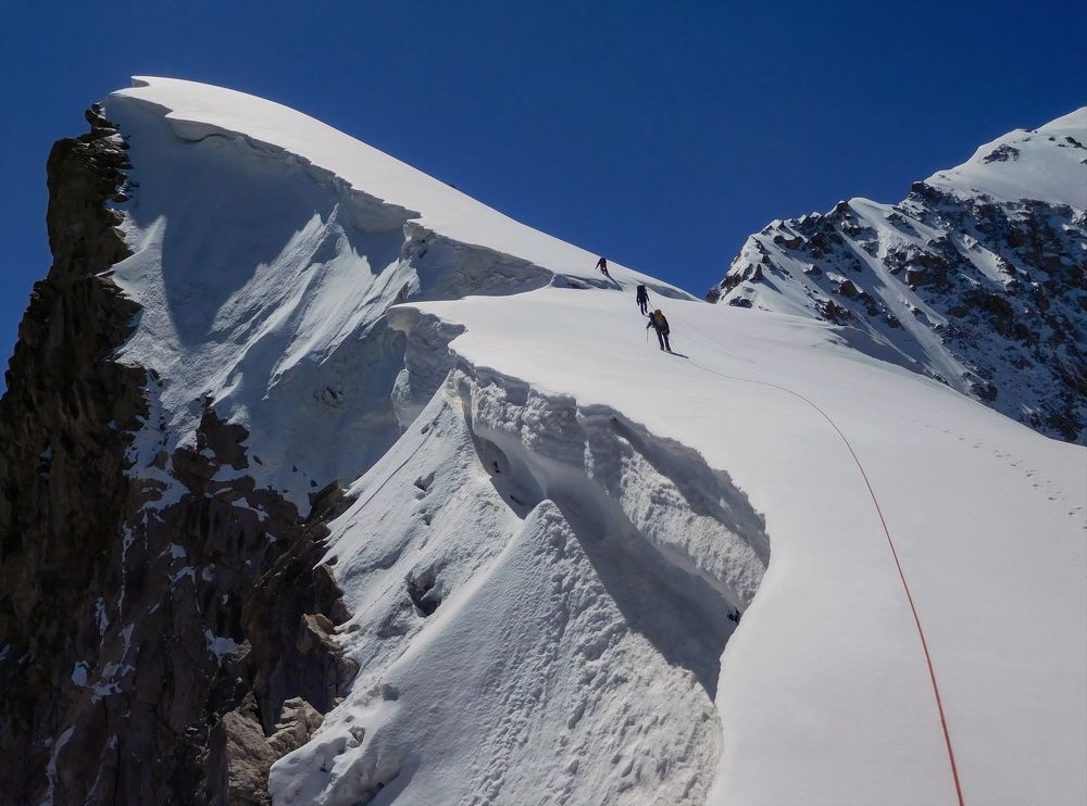 найдутся силы завершить подъем, шагов последних лента исчезает...