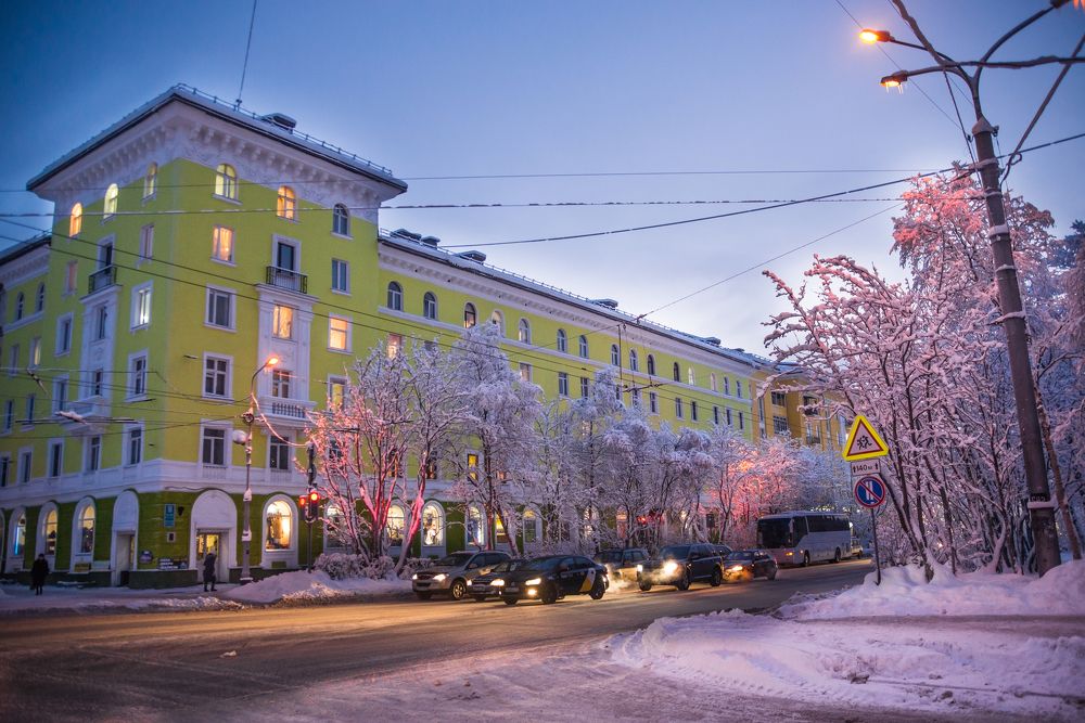 Зимний город Мурманск