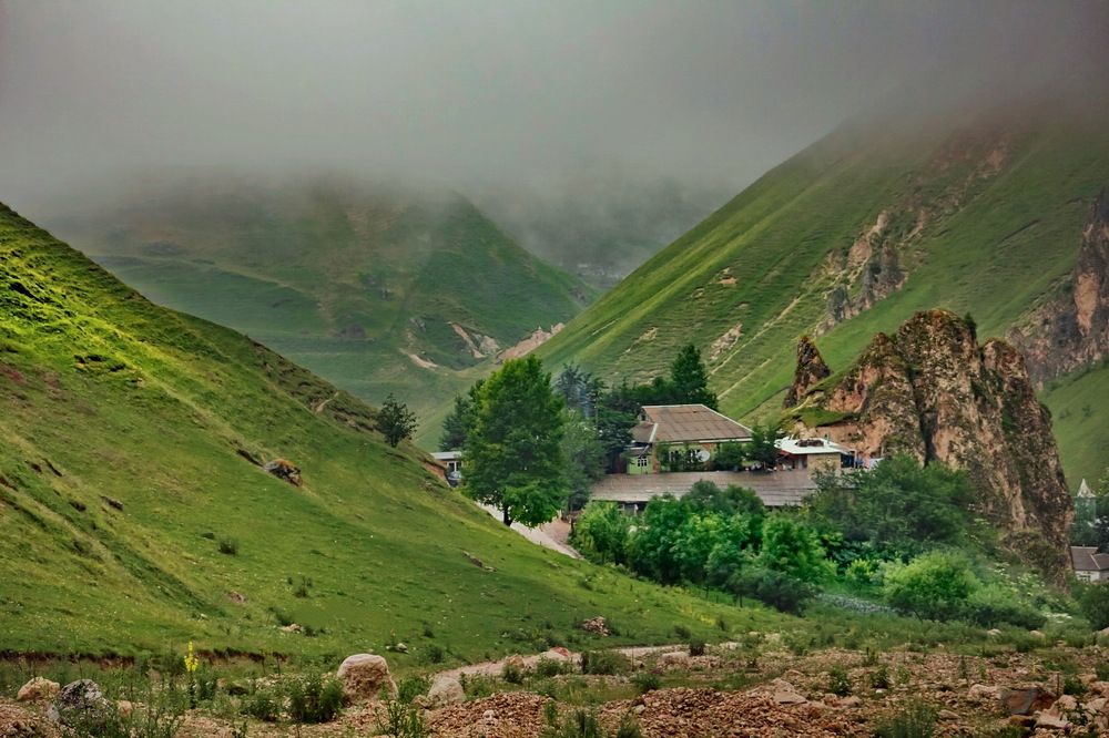 Утро в высокогорной деревне