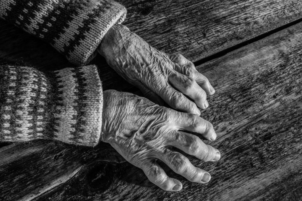 Grandmother's hands.