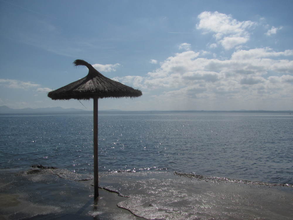 Одинокий зонтик-!