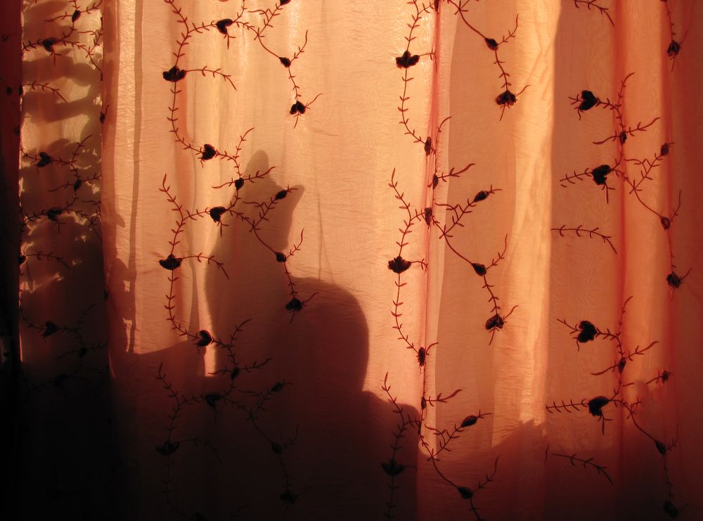 тень за шторой