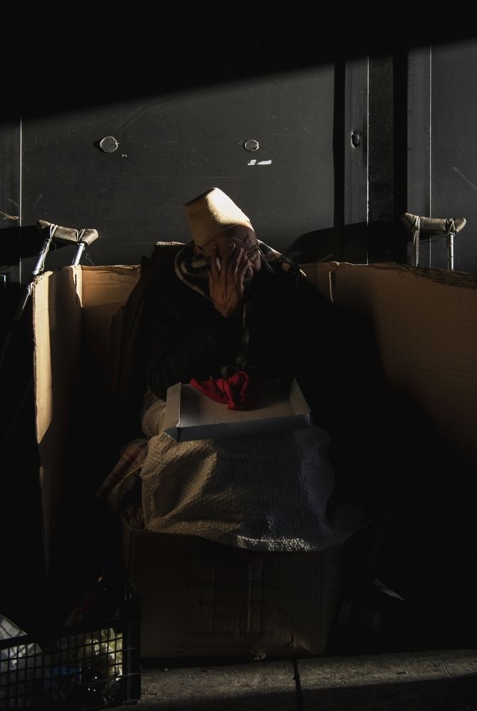 an old man on the street