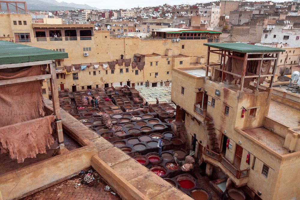 Кожевенные мастерские Марокко