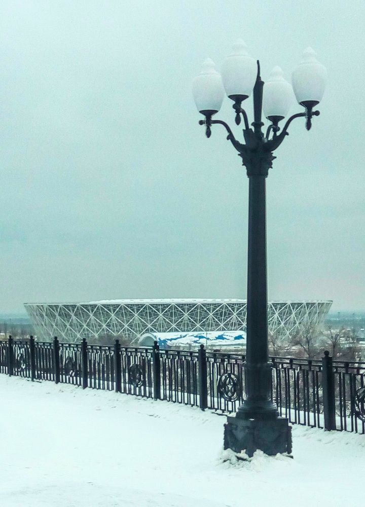 стадион в тумане