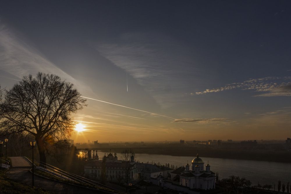 Осенний закат в Нижнем Новгороде