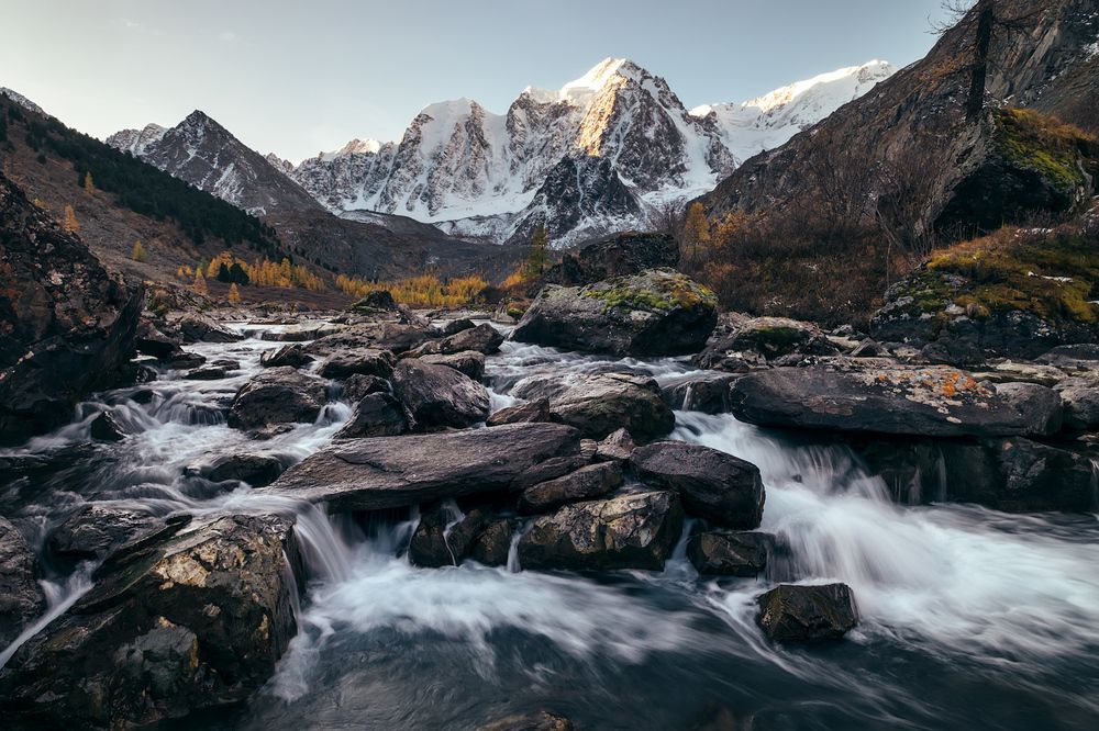 Водопад между верхним и средним Шавлинскими озерами