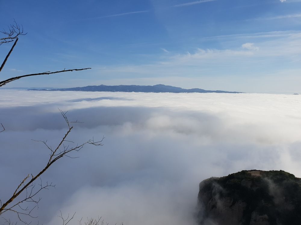 Clouds over Montserrat hills