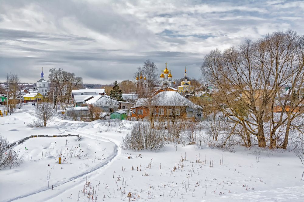 зима в  русском городке