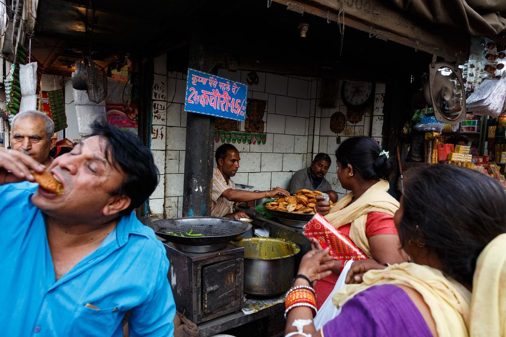 Закусочная на рынке Старого Дели