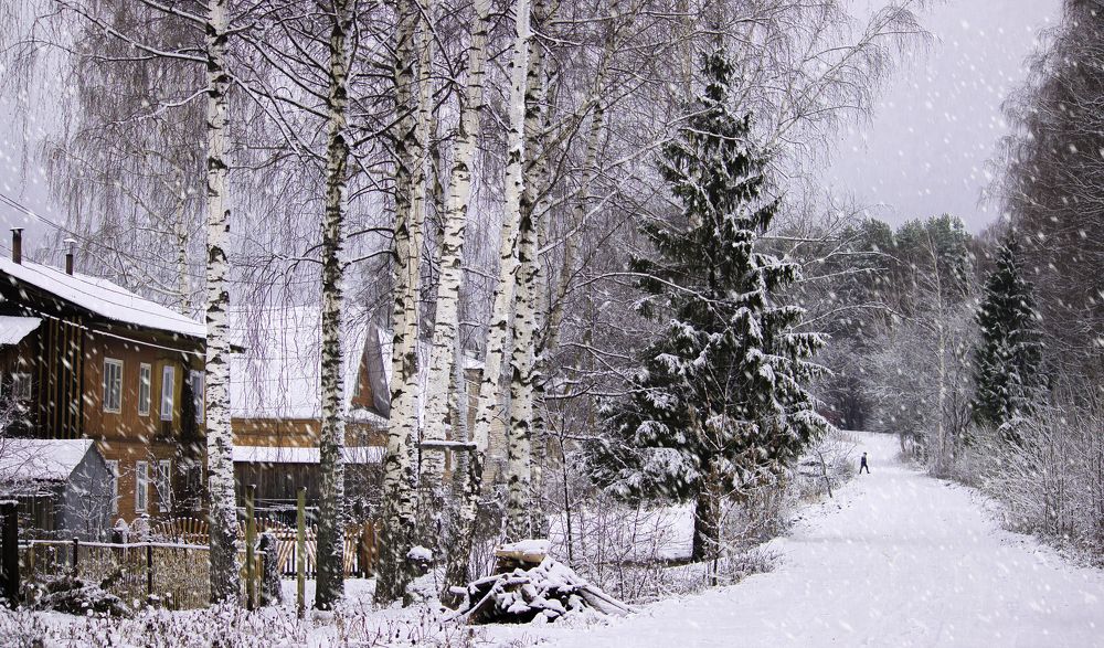 Снегопад.