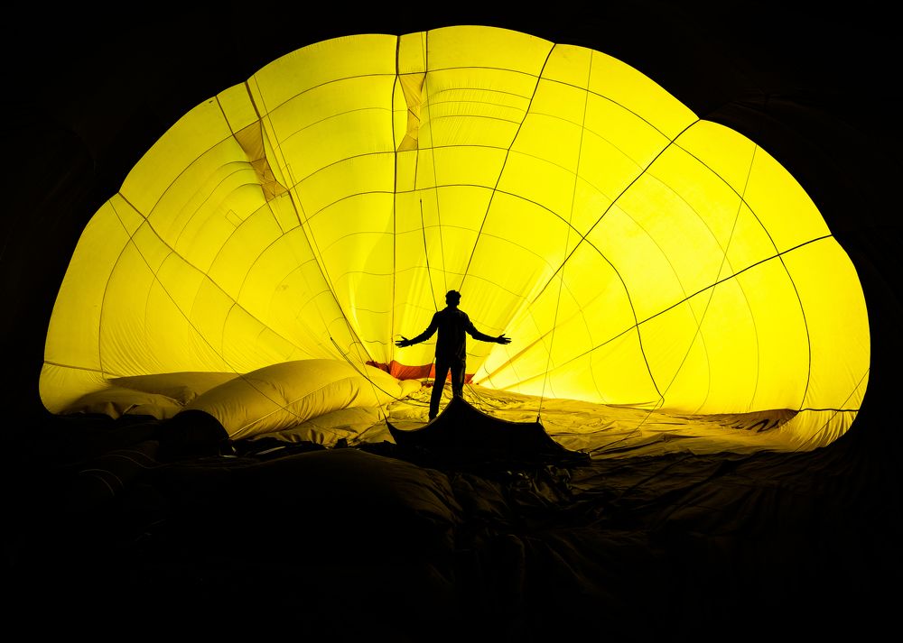 Perfect Silhouette of Hot Air Balloon