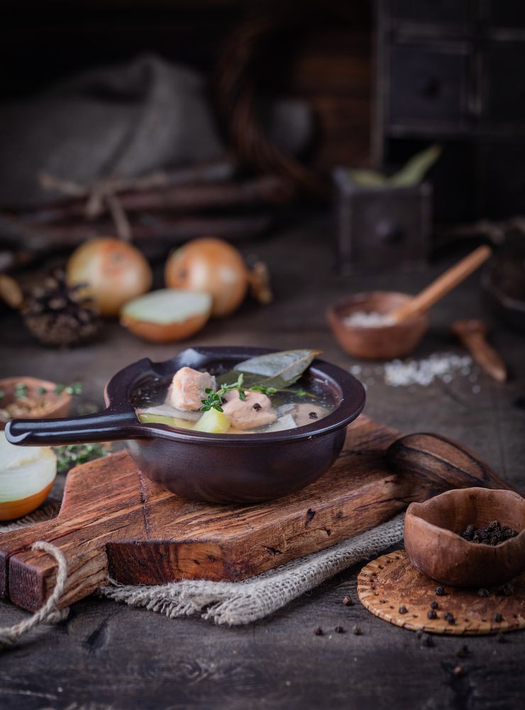 Обед в карельской избе.