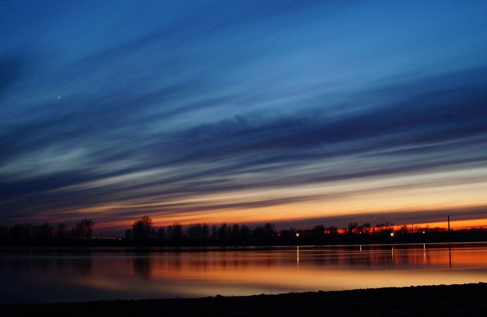 Вечерний берег Енисея