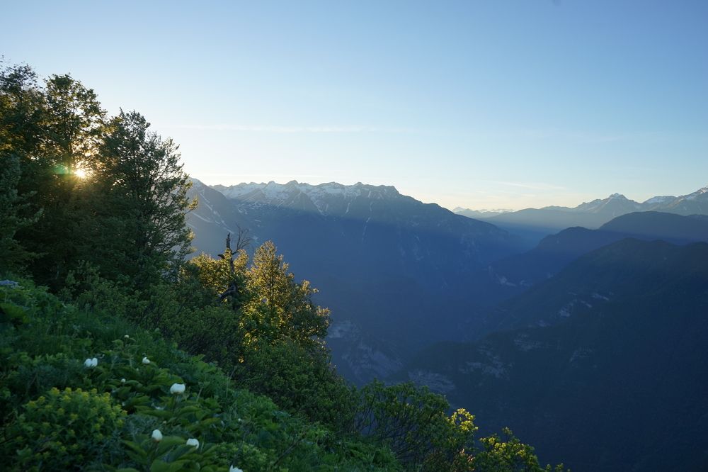 Закат в горах Абхазии