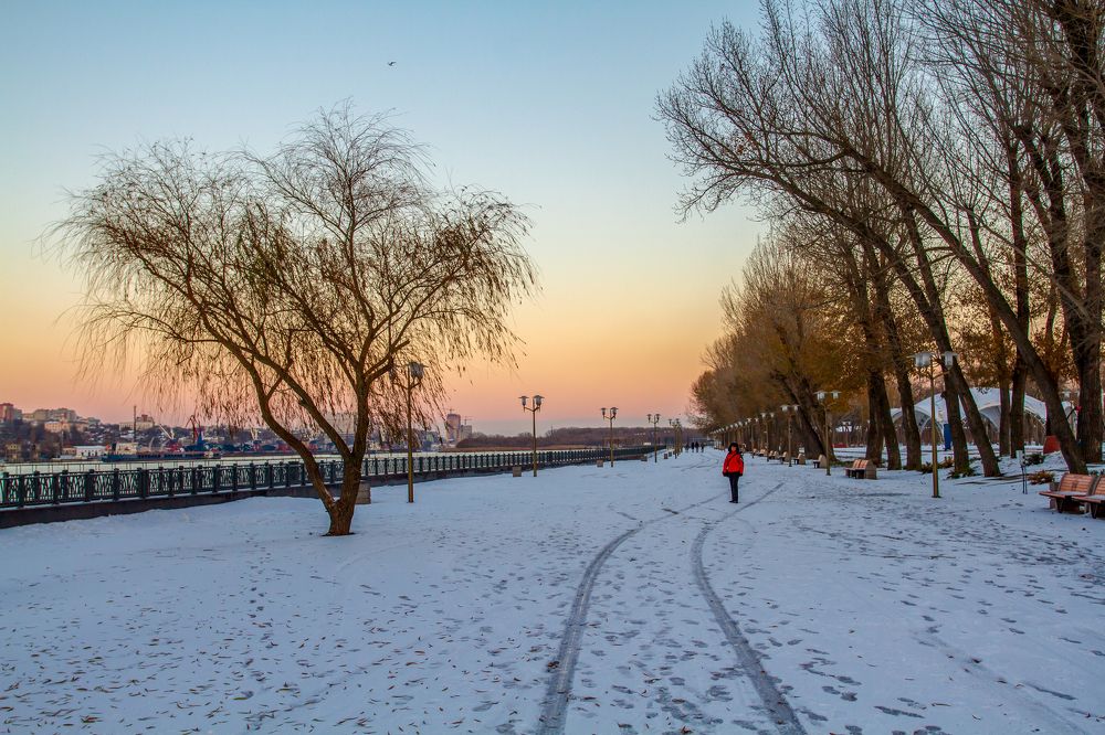 Зимняя набережная Ростова-на-Дону.