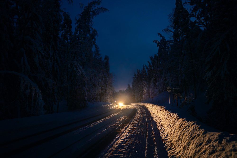 night winter road