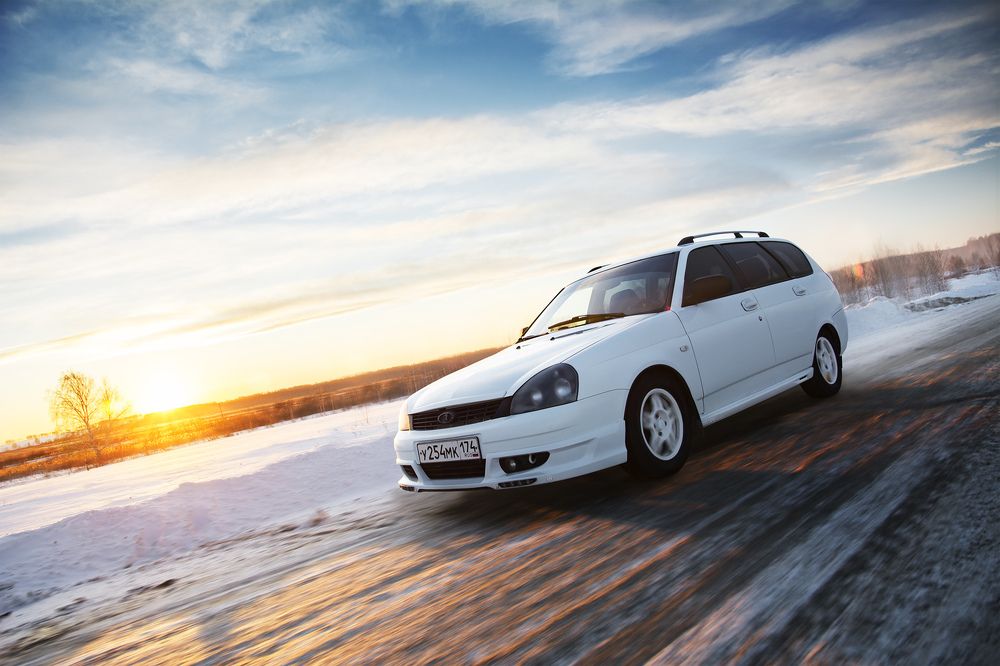 Поездка на закате